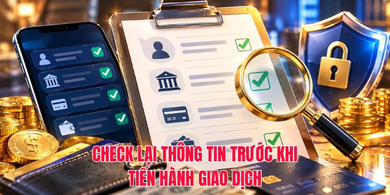 Check lại thông tin trước khi tiến hành giao dịch