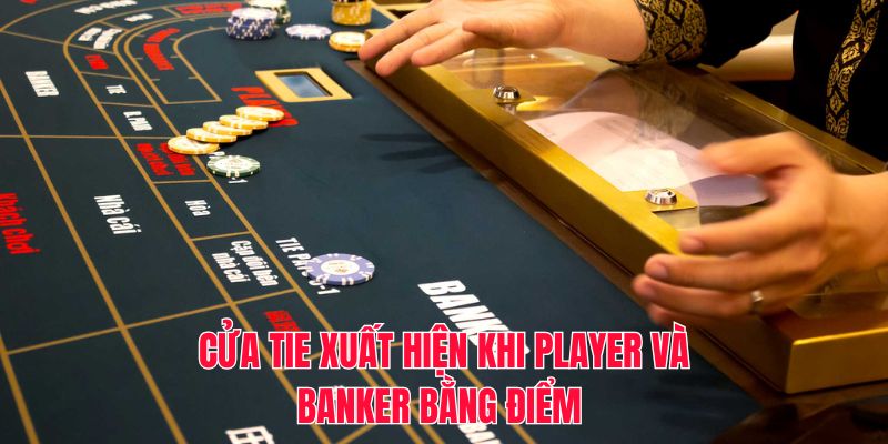 Cửa Tie xuất hiện khi Player và Banker bằng điểm