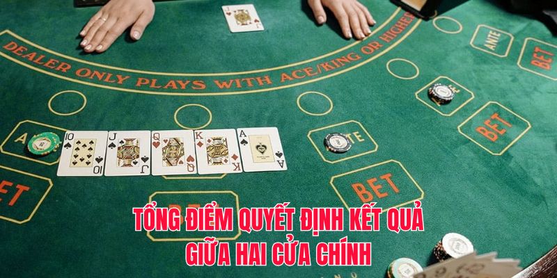 Tổng điểm quyết định kết quả giữa hai cửa chính